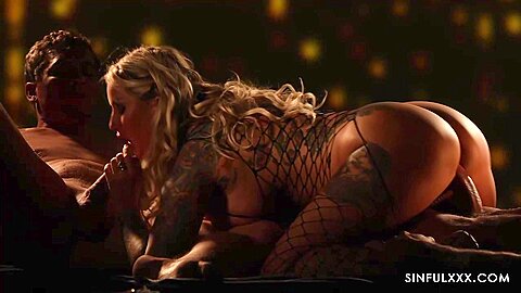 Insatiable Hottie Gets Deeply Fucked With Angelo Godshack, Steve Q And Jarushka Ross