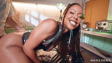 Silicone Ebony Gets Properly Fucked By Tattooed White Dude – Logan Xander And Kira Noir