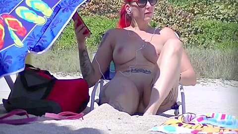 Moglie esibizionista #170 e 172 - Morgan La Rue per la prima volta alla Nude Beach a girare un video per suo marito! 15 minuti